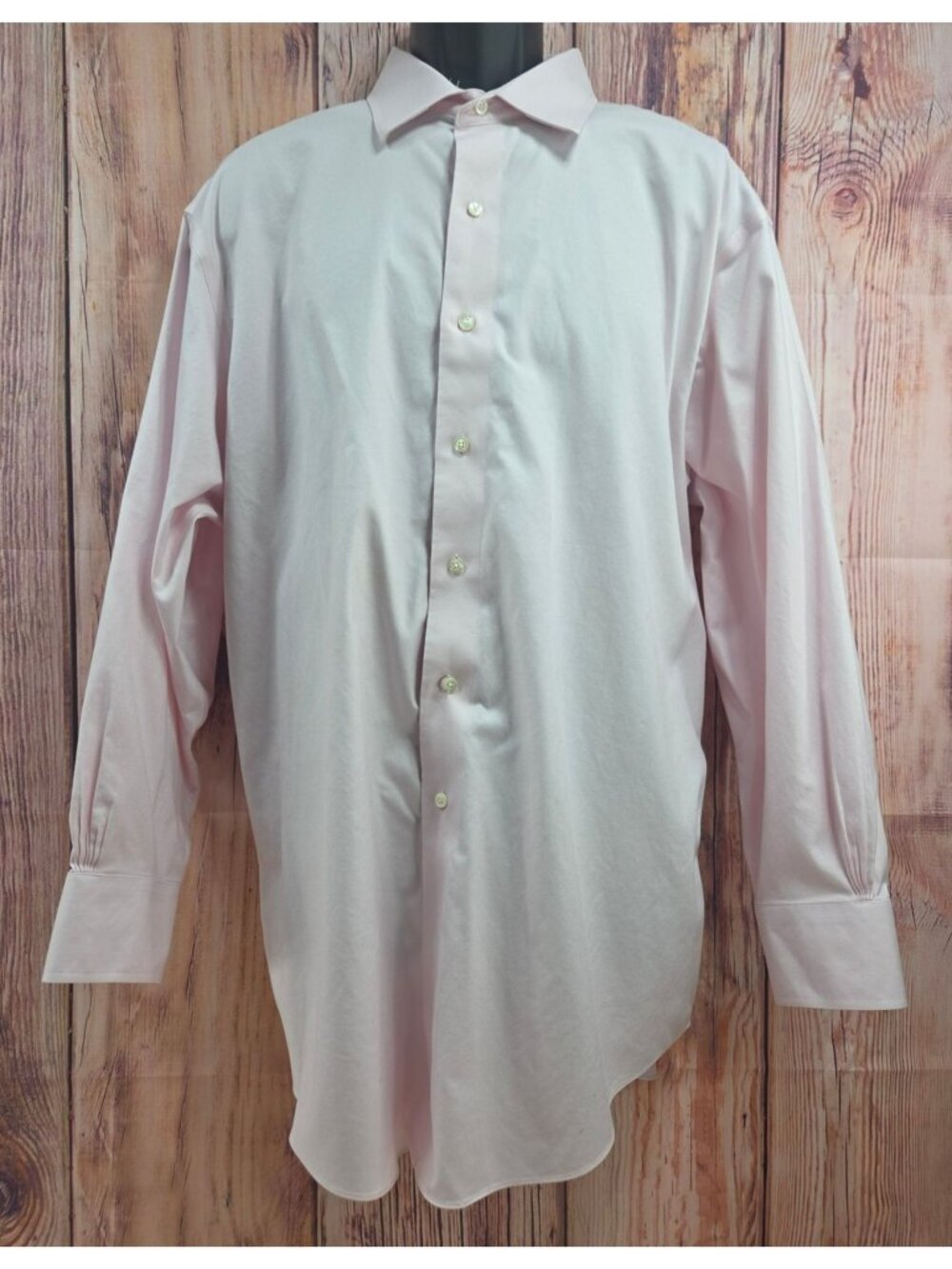 Brooks Brothers Madison Fit Pink Dress Shirt 17.5-34 Non-Iron Stretch Supima Cot
